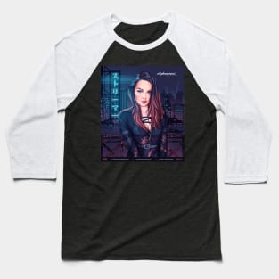 Cute Girl |  Cyberpunk 2077 Baseball T-Shirt